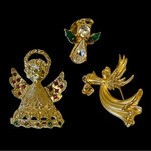 Vintage Lot Of Angel Brooches And Pins